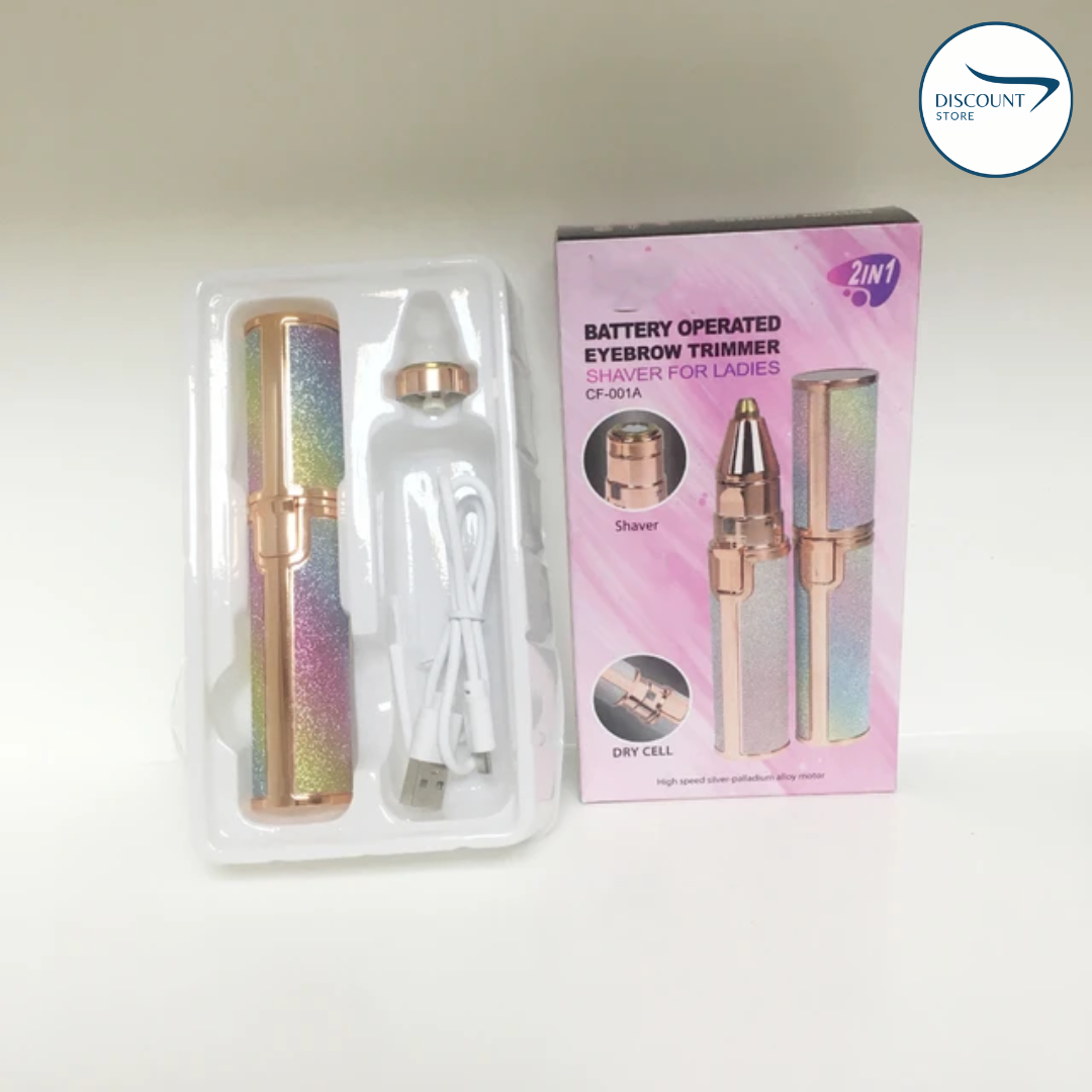 2 In 1 Rechargeable Flawless Eyebrow & Facial Hair Remover