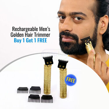 Stylish Rechargeable Men’s Golden Hair Trimmer