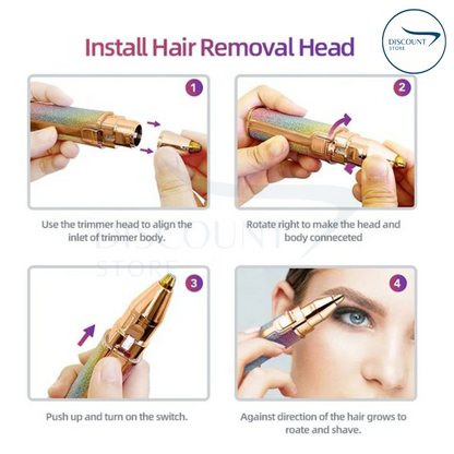 2 In 1 Rechargeable Flawless Eyebrow & Facial Hair Remover